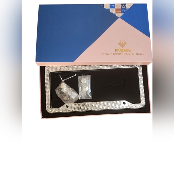 Other - EWBN Bling License Plate Frame Silver